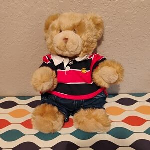 BAB Tan Build A Bear W/ Polo Shirt Jeans Boxers Outfit Plush Stuffed Animal 14"